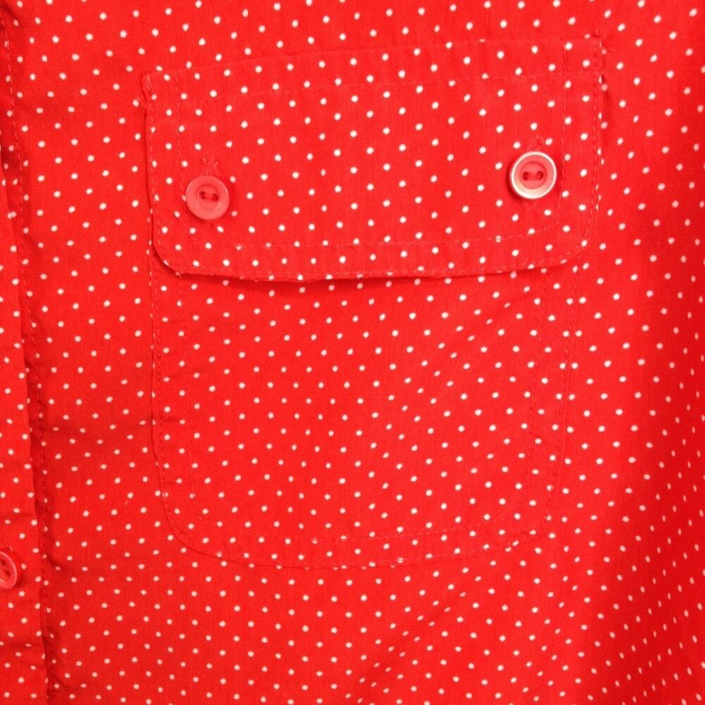 UK2LA Polka Dot Shirt Sleeveless Blouse Red Large - Picture 4 of 8